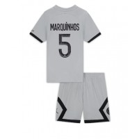 Dres Paris Saint-Germain Marquinhos #5 Gostujuci za djecu 2022-23 Kratak Rukav (+ kratke hlače)
